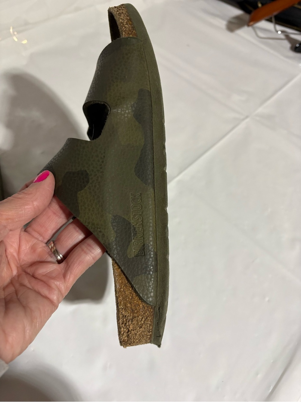 Birkenstock Olive Green Camouflage Two-Strap Sandals - Picture 10 of 16